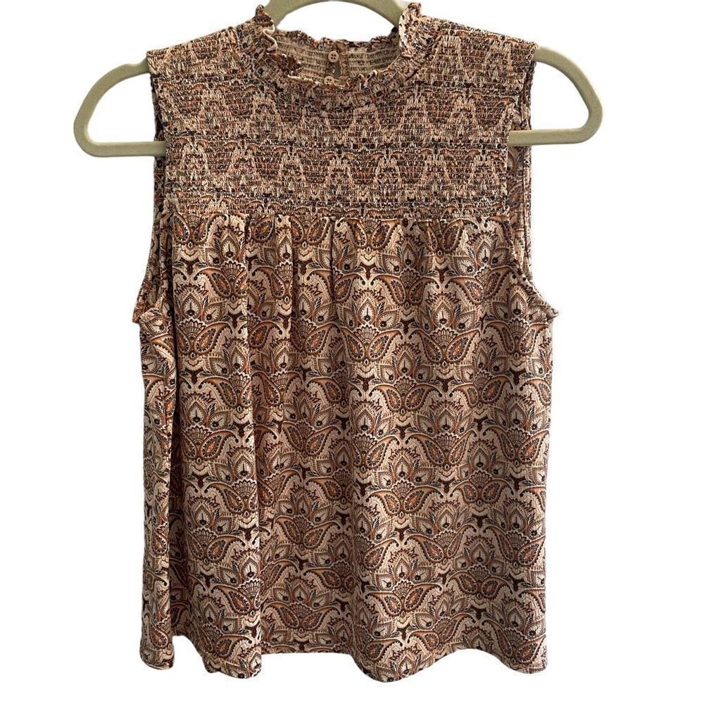 MELLODAY Brown Patterned Blouse